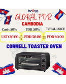 CORNELL 9L BLACK OVEN TOASTER