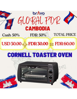 CORNELL 9L BLACK OVEN TOASTER