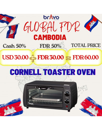 CORNELL 9L BLACK OVEN TOASTER